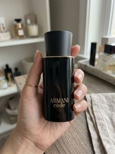 Black Perfume Bottle with Gold Accent