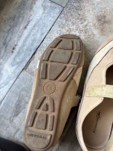 Comfortable Beige Mary Jane Flats