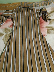 Striped Button-Down Midi Dress