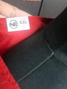 Red Kurta with White Embroidery
