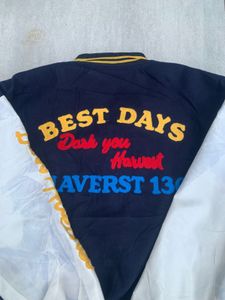 leathers sleeves varsity jacket