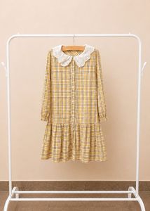 Vintage Plaid Babydoll Dress