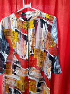 Vibrant Abstract Print Kurta