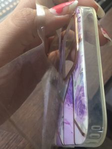 IPhone12ProMax Purple Floral Geometric Phone Cover Case
