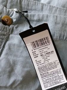 Light Blue Button-Down Skirt