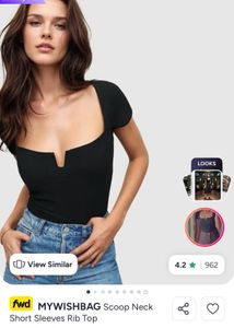 final offer Ribbed Scoop Neck Top by mywishbag