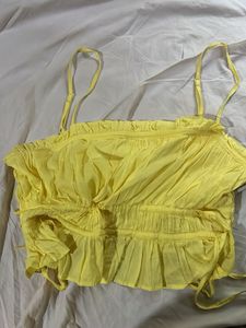 Ruffled Yellow Cami Top