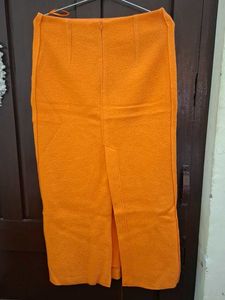 Orange Pencil Skirt