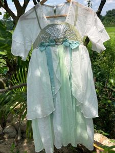 Beautiful White and Green Ethnic