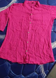 Stylish Pink Collared Shirt for women ✨💗