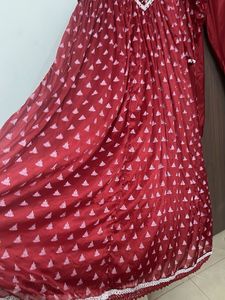 New heavy Maroon Kurta gown with Dupatta