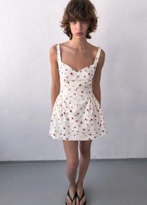 Zara White/Blue dress