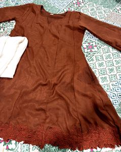 Trending frock style farshi salwar suit🤎