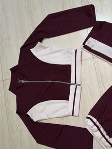 Women's Color Block High Neck Zip-Up Jacket and bo