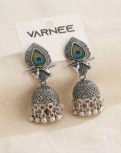 Elegant Silver Jhumka Earrings