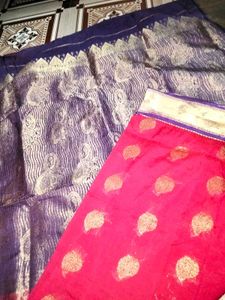 Elegant Red Saree with Gold Border