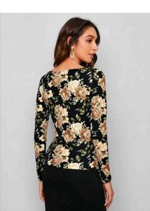 Floral Print Long Sleeve Top