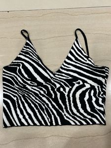 zebra print crop top
