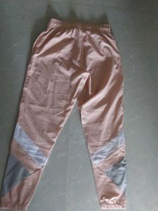 Stylish Peach Joggers with Accent Panels