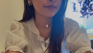 White Textured Ruffle Collar Button-Down Top