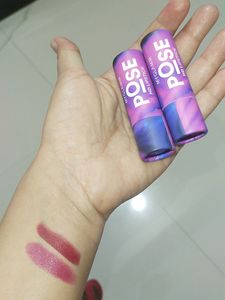 2 Pose HD Lipstick Combo Shade Name Merlot + Ripe Grape