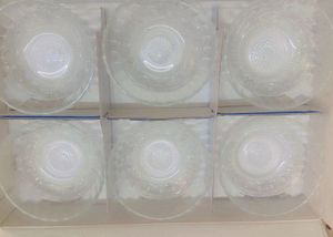 Vintage Glass Dessert Bowls (Set of 6)