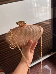 Sparkling Rose Gold Clutch
