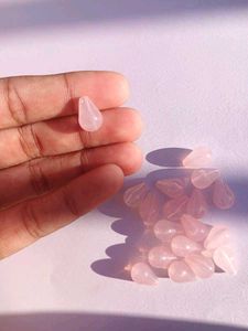 pastel pink drop beads