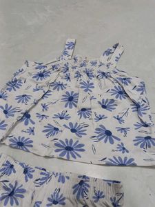 Cute Floral Print Top &amp; Shorts Set