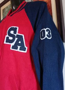 Varsity Style Zip-Up Jacket