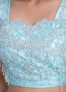 Aqua Two-Piece Party Lehenga