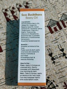 Sea Buckthorn Beery Oil