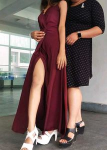 Elegant Maroon Maxi Dress