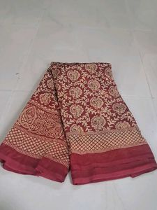 Beautiful Red Floral Saree