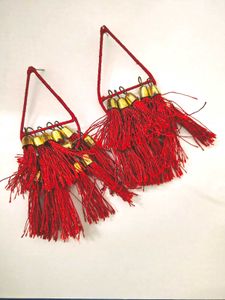 Red Dangler earrings