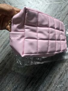 Pastel Pink Quilted Pouch