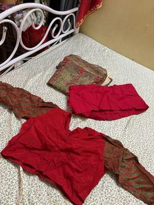 Beautiful Printed Saree with blouse And peticoat