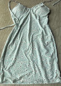 Light Blue Floral Mini Dress