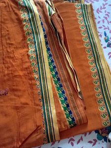 Orange festive Saree