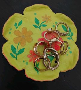 Handmade Floral Ring Dish