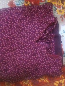 Burgundy Floral Print Dress