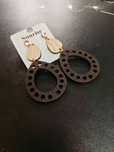 Unique Wooden Drop Earrings