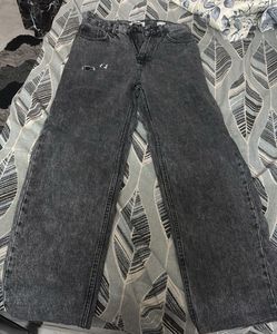Wide Leg Acid Wash Jeans