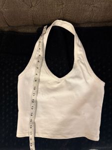 Elegant Halter Neck Crop Top