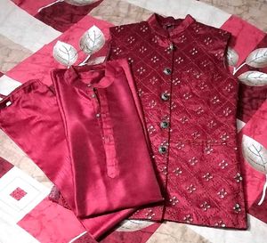 Elegant Men's 3 Piece Kurta Set