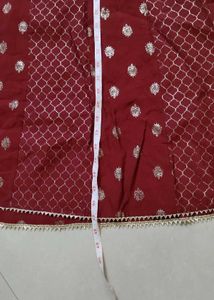 Maroon Kurta with Intricate Gold Print