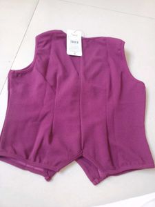 Chic V-Neck Button-Up Sleeveless Vest Top