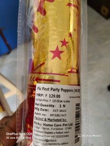 6 Nos Party Poppers 40 CM - Birthday, Wedding