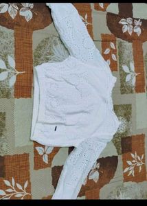 White Broderie Anglaise Top