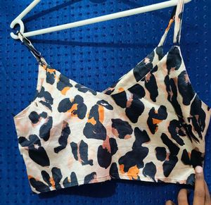Animal Print Crop Top
